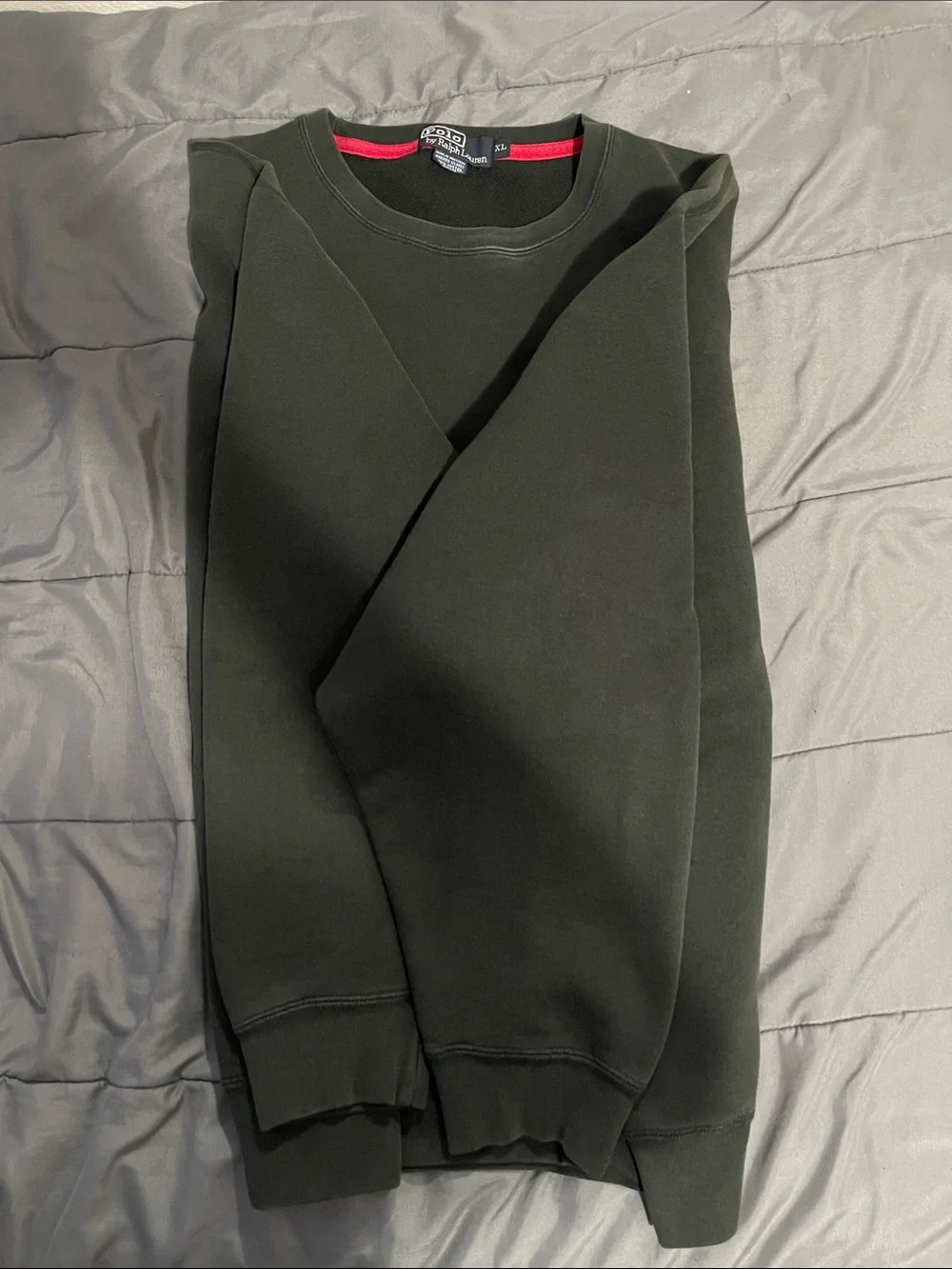 Polo by Ralph Lauren Black Crewneck Sweatshirt with Red Pony